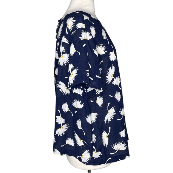 Old Navy XL oversized linen pocket tee navy blue - Picture 4 of 7